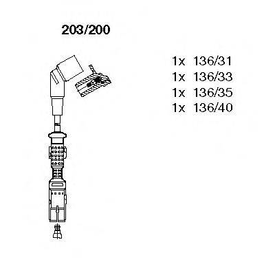 BREMI 203200 Комплект дротів запалювання