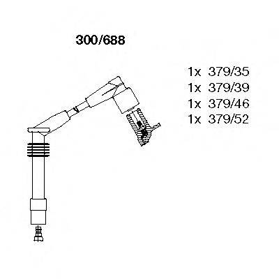 BREMI 300688 Комплект дротів запалювання