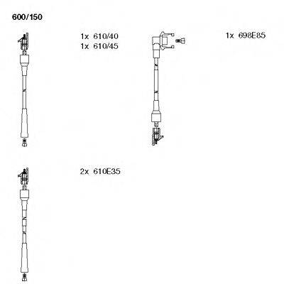 BREMI 600150 Комплект дротів запалювання