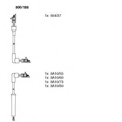 BREMI 800188 Комплект дротів запалювання