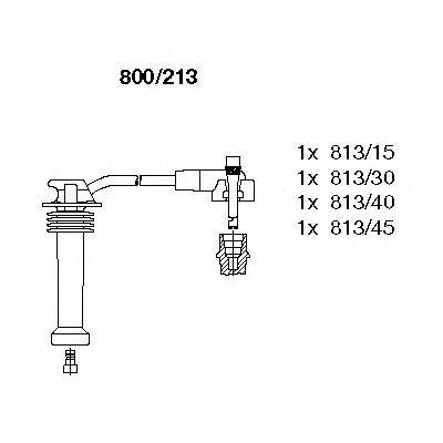 BREMI 800213 Комплект дротів запалювання