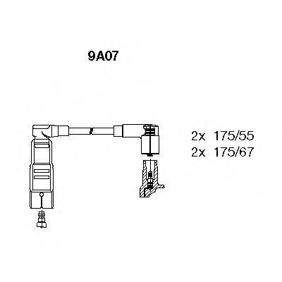 BREMI 9A07 Комплект дротів запалювання