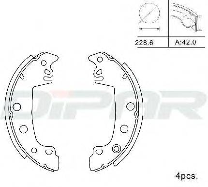 DITAS DPB1001 Комплект гальмівних колодок