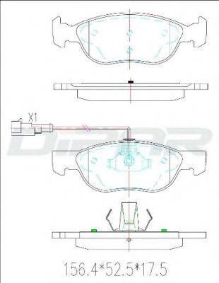 DITAS DFB1132 Комплект гальмівних колодок, дискове гальмо