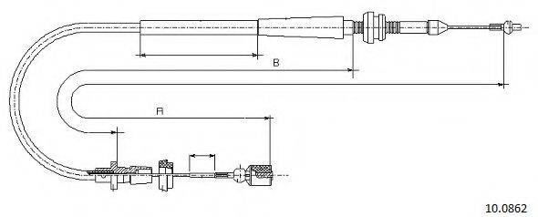 CABOR 100862 Тросик газу