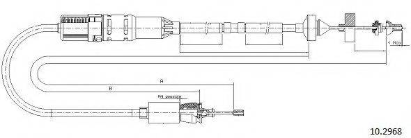 CABOR 102968 Трос, управління зчепленням