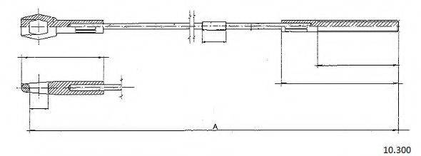 CABOR 10300 Трос, управління зчепленням