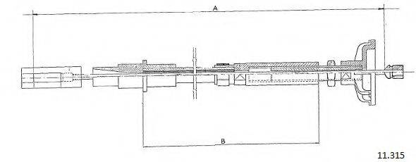 CABOR 11315 Трос, управління зчепленням