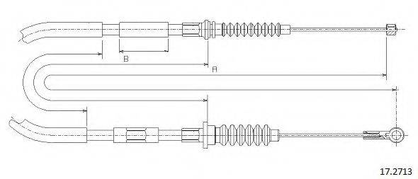 CABOR 172713 Трос, стоянкова гальмівна система
