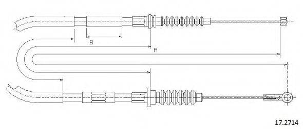 CABOR 172714 Трос, стоянкова гальмівна система