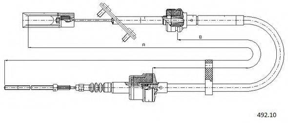 CABOR 49210 Трос, управління зчепленням