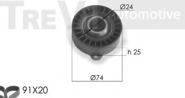 TREVI AUTOMOTIVE KD1162 Комплект ременя ГРМ