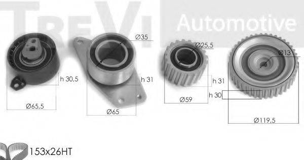 TREVI AUTOMOTIVE KD1197 Комплект ременя ГРМ