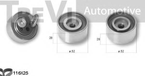 TREVI AUTOMOTIVE KD1387 Комплект ременя ГРМ