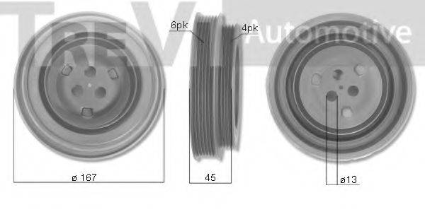 TREVI AUTOMOTIVE PC1095 Ремінний шків, колінчастий вал