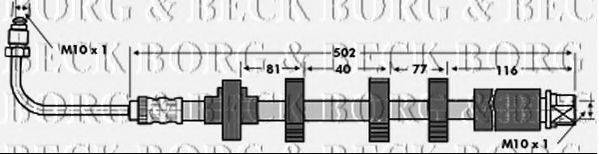 BORG & BECK BBH6833 Гальмівний шланг