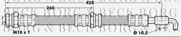 BORG & BECK BBH7076 Гальмівний шланг