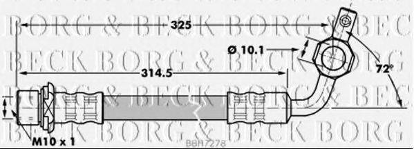 BORG & BECK BBH7278 Гальмівний шланг