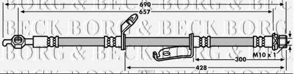 BORG & BECK BBH7873 Гальмівний шланг