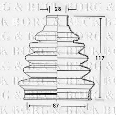 BORG & BECK BCB2331 Пильовик, приводний вал