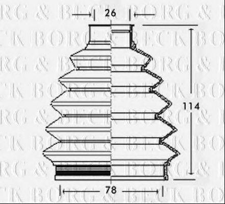 BORG & BECK BCB2347R Пильовик, приводний вал