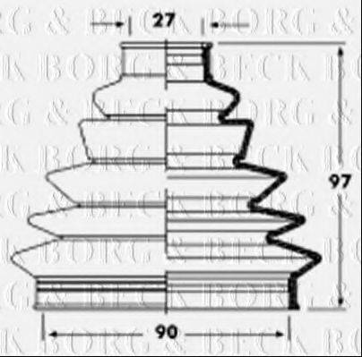 BORG & BECK BCB2356 Пильовик, приводний вал