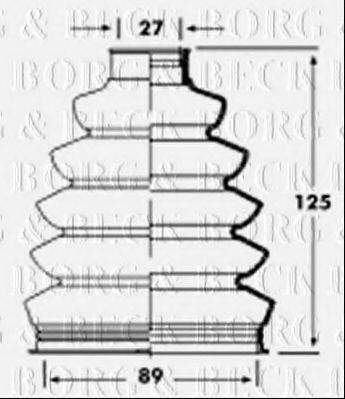 BORG & BECK BCB2358 Пильовик, приводний вал