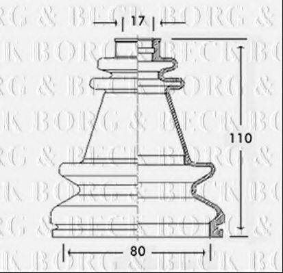 BORG & BECK BCB2502 Пильовик, приводний вал