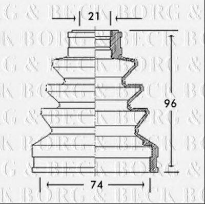 BORG & BECK BCB2755 Пильовик, приводний вал