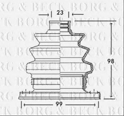 BORG & BECK BCB2766 Пильовик, приводний вал