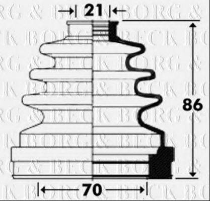 BORG & BECK BCB2899 Пильовик, приводний вал