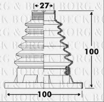 BORG & BECK BCB2921 Пильовик, приводний вал