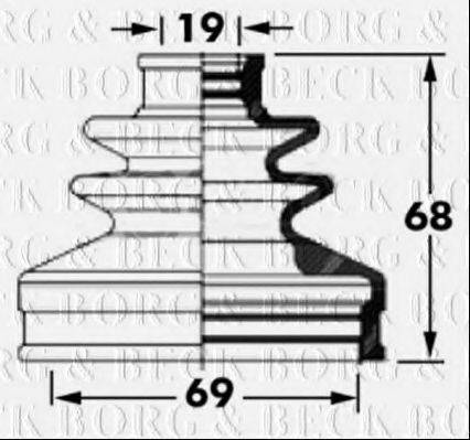 BORG & BECK BCB6044 Пильовик, приводний вал