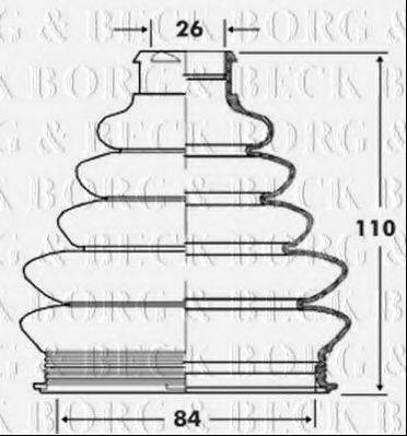 BORG & BECK BCB6071 Пильовик, приводний вал