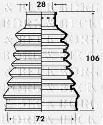 BORG & BECK BCB6072 Пильовик, приводний вал