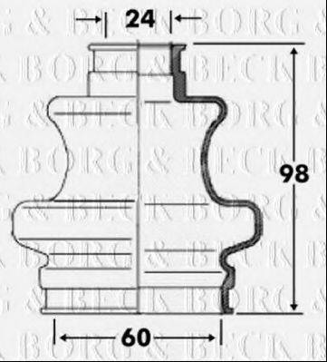 BORG & BECK BCB6094 Пильовик, приводний вал