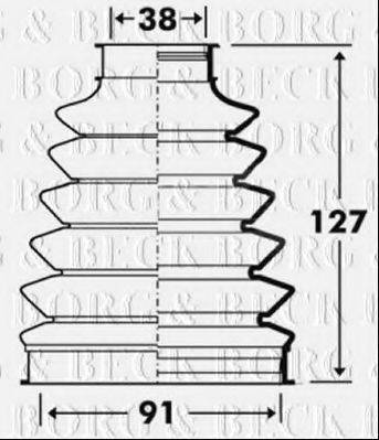 BORG & BECK BCB6102 Пильовик, приводний вал