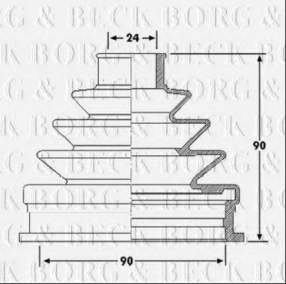 BORG & BECK BCB6188 Пильовик, приводний вал