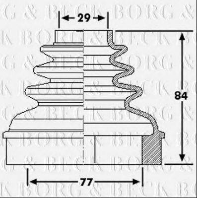 BORG & BECK BCB6192 Пильовик, приводний вал