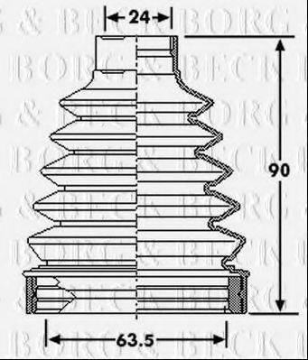 BORG & BECK BCB6201 Пильовик, приводний вал