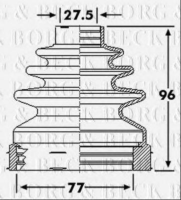 BORG & BECK BCB6244 Пильовик, приводний вал