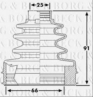 BORG & BECK BCB6265 Пильовик, приводний вал