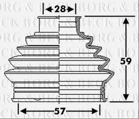 BORG & BECK BCB6274 Пильовик, приводний вал