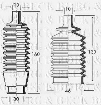 BORG & BECK BSG3036 Пильовик, рульове управління