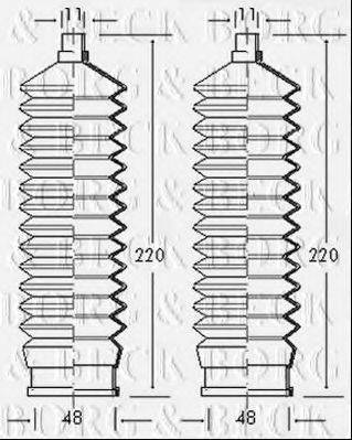 BORG & BECK BSG3040 Пильовик, рульове управління