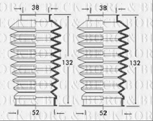 BORG & BECK BSG3189 Пильовик, рульове управління