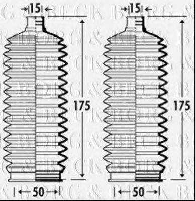 BORG & BECK BSG3288 Пильовик, рульове управління