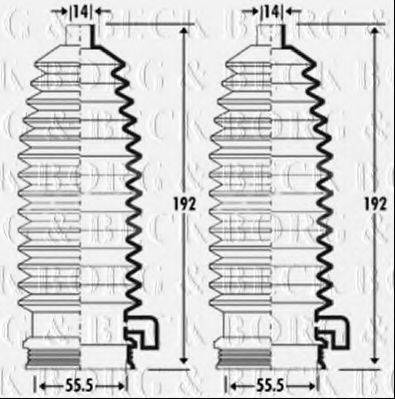 BORG & BECK BSG3297 Пильовик, рульове управління