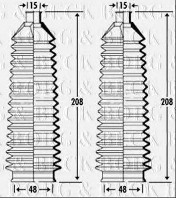 BORG & BECK BSG3315 Пильовик, рульове управління