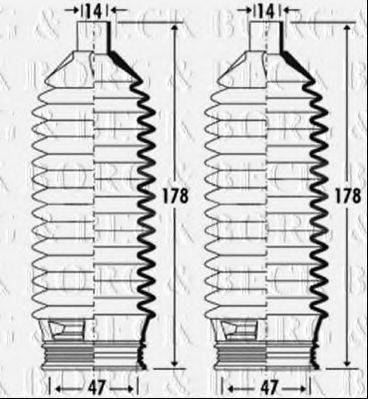 BORG & BECK BSG3317 Пильовик, рульове управління